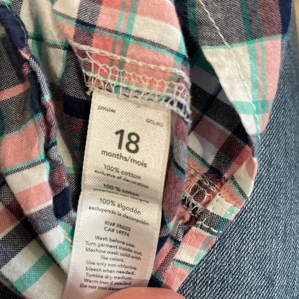 Carter’s Toddler Boys Plaid Button-up shirt (18‎ months)